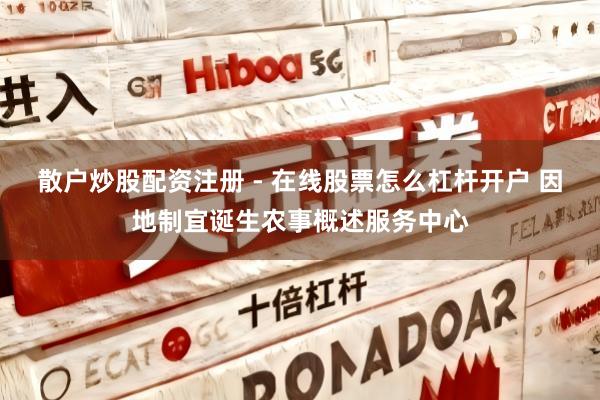 散户炒股配资注册 - 在线股票怎么杠杆开户 因地制宜诞生农事概述服务中心